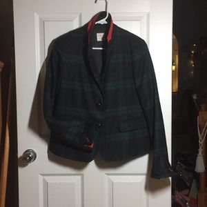 Women’s tartan plaid blazer